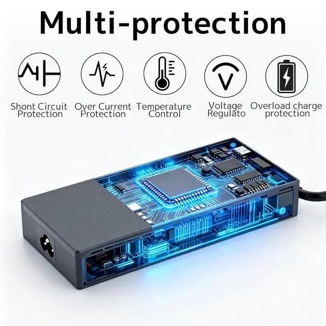 Alt view image 3 of 7 - 200W Charger Compatible with ASUS ProArt P16 ROG Flow Z13 TUF Gaming Laptop | ProArt PX13 H7606, ROG Zephyrus G16 G14, Rectangle Conn, 20V 10A Fast & Stable High Power Supply Cord, AC Adapter ADP-200J