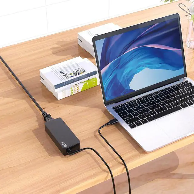 Alt view image 6 of 6 - 65W USB C Laptop Charger Compatible with HP chromebook AC Adapter | for HP EliteBook x360 1040 840 G9 845 G10 Elite x2 1012 G2 G4 ProBook 440 450 Envy x360 Spectre Type-C 20V 3.25A L65505-002