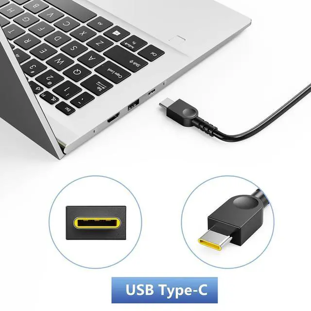 Alt view image 4 of 5 - 100W USB Type C AC Adapter | Fit ADL100YCC3A YDC3A YLC3A 4X21M37465, Yoga ThinkPad ThinkBook IdeaPad Legion Type-C 100W 20V5A Lenovo PD charger