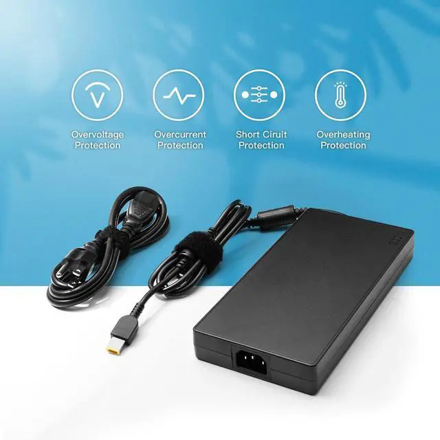Alt view image 5 of 6 - 300W AC Charger Yellow Square Tip for Lenovo Legion Gaming Laptop | Fit ADL300SDC3A SA10R16956, Legion 5Pro 7 16ACHg6 R9000P R9000K Y9000K Yellow Square Tip 300W 20V15A Lenovo gaming charger