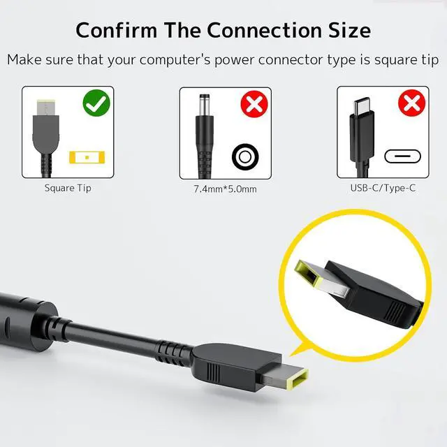 Alt view image 2 of 7 - 230W Laptop Charger Replacement for Lenovo Legion 5 7 Thinkpad AC Adapter | 230 watt Stable High Power Output, For Legion Pro Y540 Y740 Y730 Y7000 Y900 Y910 Y920 Slim 5 S7 C7 ADL230NDC3A Power Cord