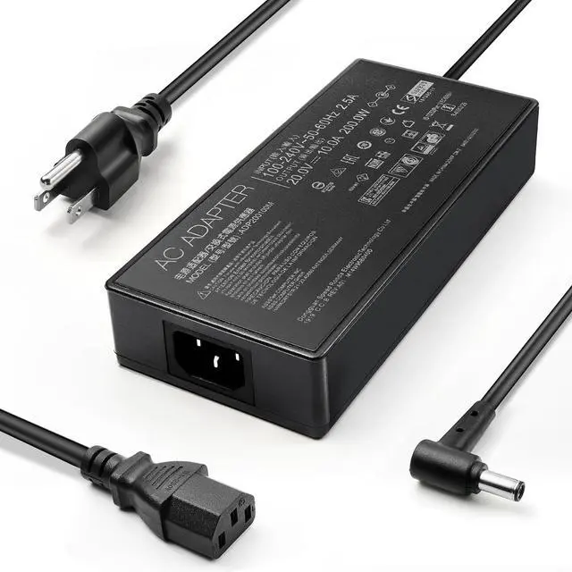 Main image of 200W 6.0×3.7mm AC Charger Fit for ASUS ROG Zephyrus TUF Gaming, ADP-200JB D | Fit for ADP-200JB D A20-200P1A, FX506HM FX516PR GA503QM G513QE UX6404VI UX7602ZM 200W 20V10A ASUS gaming charger
