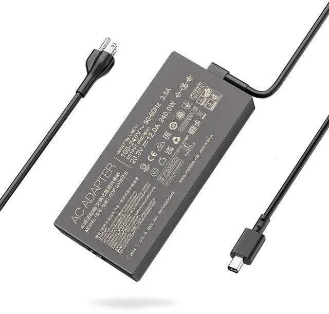 Main image of 240W AC Adapter Fit for ASUS Laptop Charger ROG Zephyrus ProArt TUF Gaming | Steady Power for Full Performance, 8.8ft Long Cord for Game & Daily, Fast Charging, Rectangle Connector, 20V 12A adp-240eb