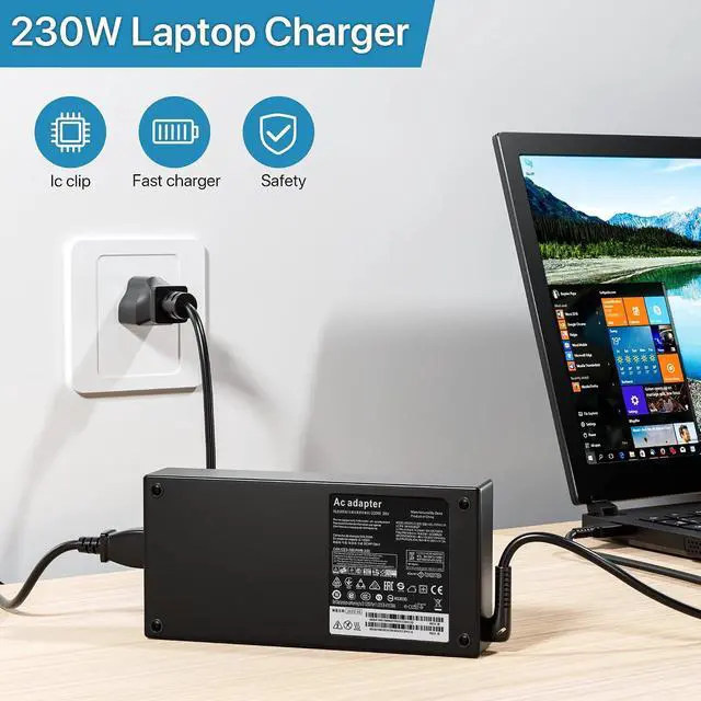 Alt view image 6 of 6 - 230W AC Laptop Charger Compatible with Lenovo Legion 5 5P 7 S7 C7 | for Legion Y730 Y740 Y900 Y910 Y920 Y7000P, ThinkPad P15 P16 P70 P73 Gaming Laptop Power Adapter