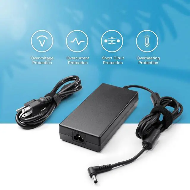 Alt view image 5 of 6 - AC Adapter for MSI Gaming Laptop Charger 180W 150W 120W | Compatible MSI GF63 GF65 GF75 Thin Power Cord