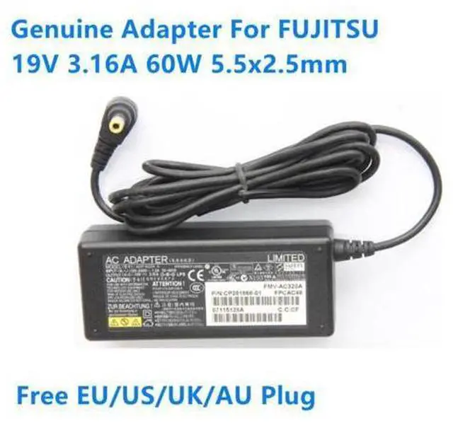 Main image of 19V 3.16A 60W ADP-65ZH A FMV-AC320A AC Adapter For FUJITSU CP281868-01 Laptop Power Supply Charger