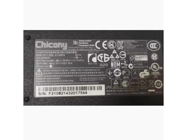 Alt view image 2 of 2 - 19V 3.42A 65W Chicony A11-065N1A CPA09-A065N1 AC Power Adapter For ACER S3-951 E1-522-5460 ADP-65VH F Laptop Charger