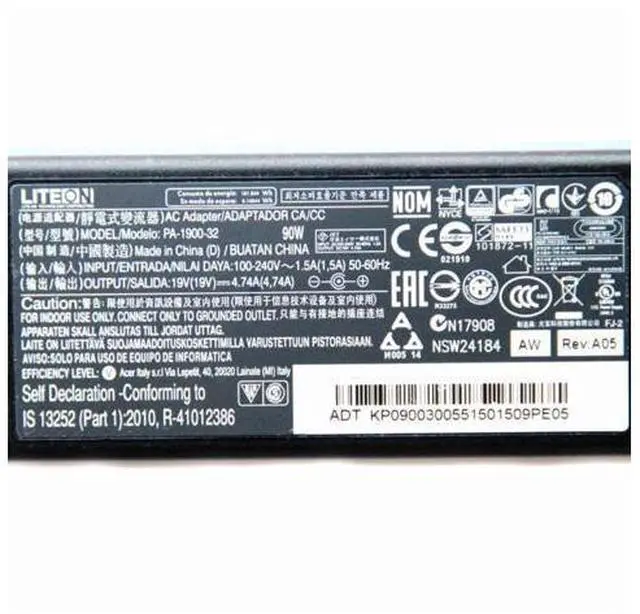 Alt view image 2 of 2 - LITEON PA-1900-32 90W 19V 4.74A AC Adapter For ACER ADP-90MD H A10-090P3A ASPIRE V3 V5-573G Laptop Power Supply Charger