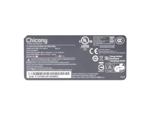 Alt view image 2 of 2 - Chicony 19.5V 6.15A 120W A12-120P1A AC Power Supply Adapter for MSI GE60 GE72 GP60 GP70 PE62 GL62 GF63 Laptop Charger