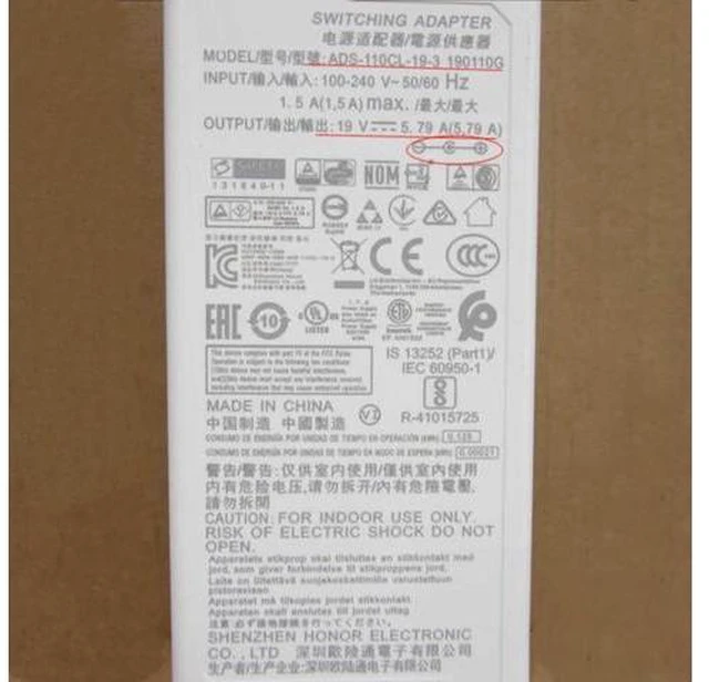 Alt view image 2 of 2 - ADS-110CL-19-3 190110G 19V 5.79A 110W 6.5x4.4mm AC Adapter For LG PF1500G 34UC98 34UC88 EAY63032202 Power Supply Charger