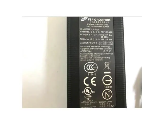 Alt view image 2 of 2 - 19V 6.32A 120W 5.5X2.5mm FSP FSP120-AAB Laptop Charger For Toshiba Satellite P200-1EE L850 P770 P850 P500 Power Supply