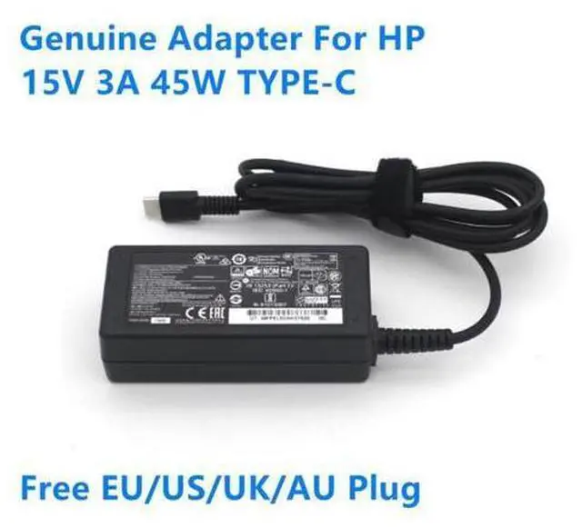 Main image of 15V 3A 45W TYPE-C TPN-CA01 TPN-LA07 Power Supply AC Adapter For HP TPN-CA02 844205-850 PA-1450-33HP USB-C Laptop Charger