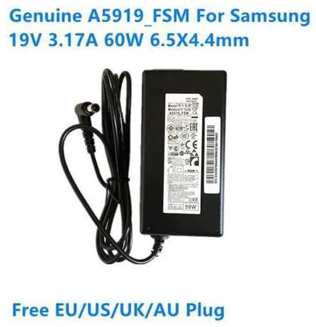 Main image of 19V 3.17A 59W 60W 6.5X4.4mm UE32J4000 A5919_FSM AC Adapter For Samsung TV MONITOR UE32J4500 UE32J4510 32 TV UN32J5003AF