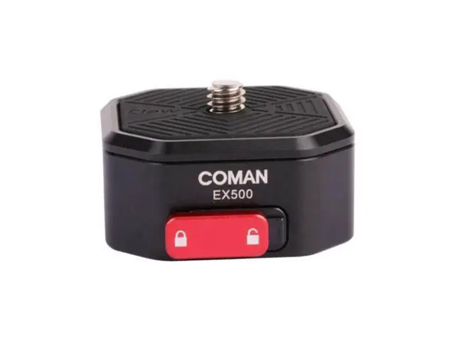 Alt view image 2 of 4 - Coman EX500 Tripod Ballhead Quick Release Plate Screw Adapter Mount for Tripod Stand Monopods Stabilizer