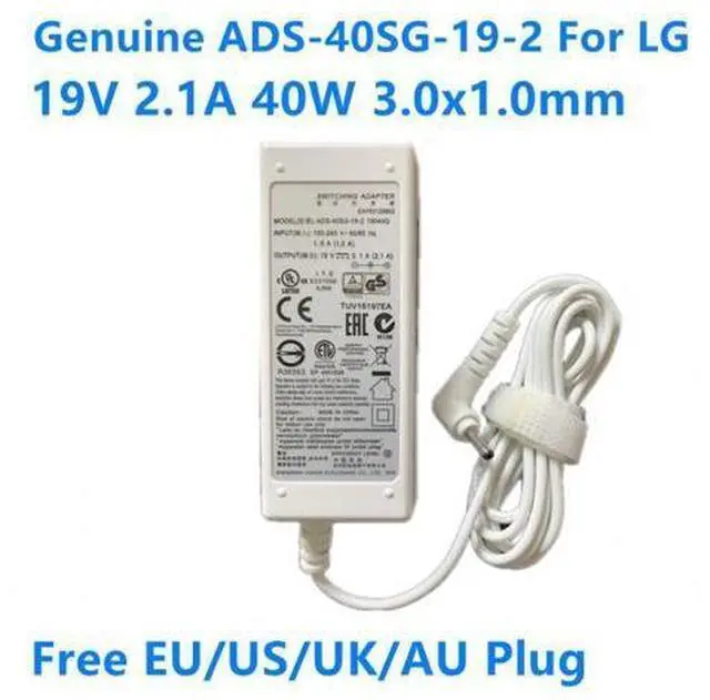 Main image of ADS-40SG-19-2 19040G 19V 2.1A 40W 3.0x1.0mm EAY63128802 LCAP-25B AC SWITCHING Adapter For LG GRAM 15Z980 14Z970 Charger