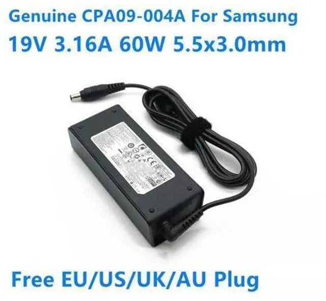 Main image of 19V 3.16A 60W 5.5x3.0mm CPA09-004A ADP-60ZH D AD-6019R AC Power Adapter For Samsung R440 R423 RV411 RF411 Laptop Charger