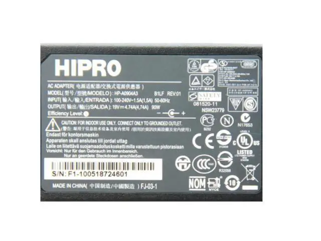 Alt view image 2 of 2 - Laptop Charger For ACER 19V 4.74A 90W V5-561G 4741G R7-571G 5532 HIPRO HP-A0904A3 Power Supply AC Adapter PA-1900-34