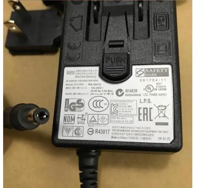 Alt view image 2 of 2 - 12V 3A 36W WA-36A12 AC Adapter For APD 12V 2.5A Power Supply Charger 5.5x2.1mm EU/US/UK/AU Plug