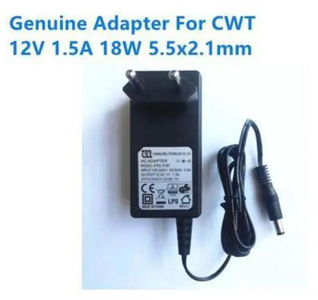 Main image of EU Plug 12V 1.5A 18W 5.5x2.1mm AC Adapter For CWT KPD-018F Power Supply Charger