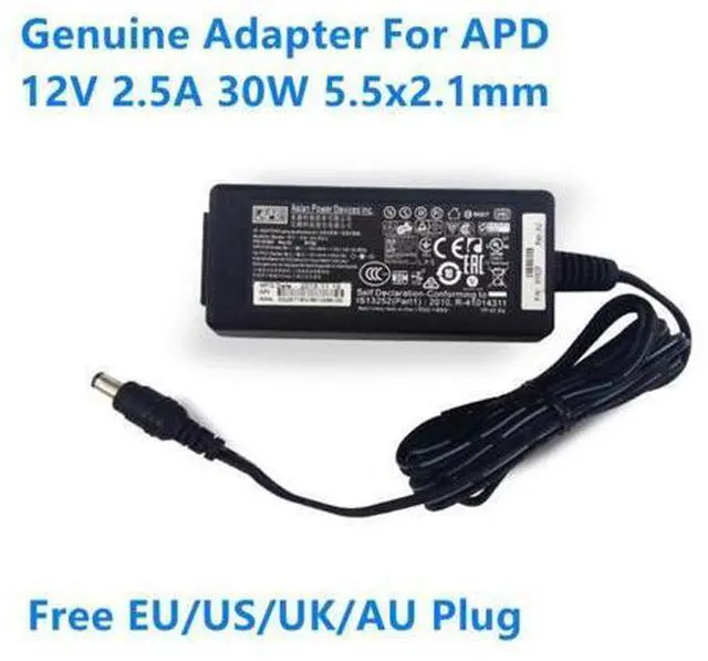 Main image of 12V 2.5A 30W 5.5x2.1mm AC Adapter For APD DA-30E12 Power Supply Charger