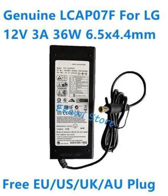 Main image of LCAP07F 12V 3A 36W AC Adapter For LG FLATRON E2250V E2260 E1948SX W1943SE SCREEN 575LM LED Monitor Power Supply Charger