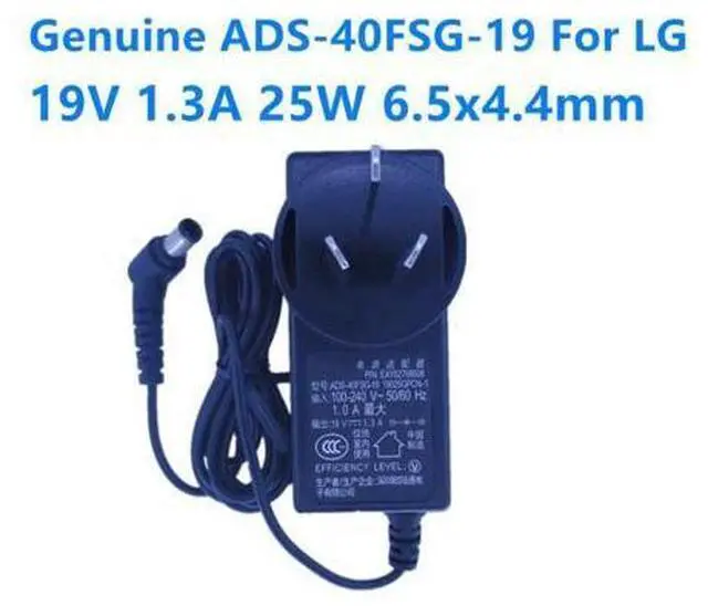 Main image of ADS-40FSG-19 19V 1.3A 25W 6.5x4.4mm AC Adapter For LG LCAP26-E E1948S E2242C E2249 24M35DB Monitor Power Supply Charger