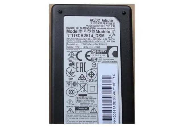 Alt view image 2 of 2 - A2514_DSM 25W AC Adapter Charger For SAMSUNG LCD MONITOR S22C S23C S27C S24C S24D300H A2514_KSM 14V 1.786A Power Supply