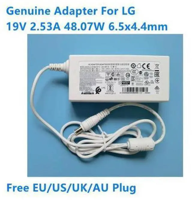 Main image of 19V 2.53A 48.07W DA-48F19 MS-Z2530R190-048M0-E EAY65897802 AC Adapter For LG E2242C IPS224T LCD TV MONITOR Power Charger