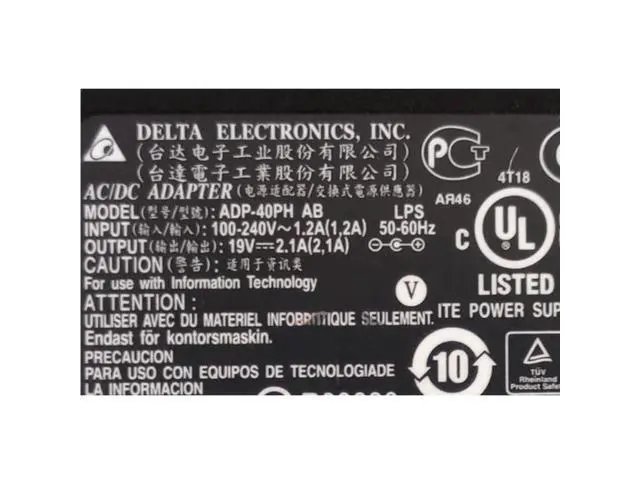 Alt view image 2 of 2 - 19V 2.1A 40W Delta ADP-40PH AB ADP-40KD BB Power Supply AC Adapter For ASUS VX239 VZ229 VZ249 VG278 LCD Monitor Charger