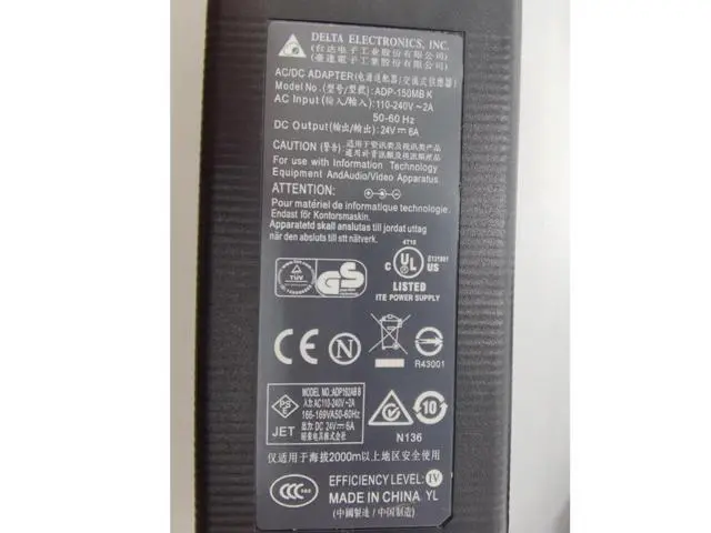 Alt view image 2 of 2 - DELTA ADP-150MB K 24V 6A 5A 5.5x2.5mm AC Power Supply Adapter For 150W Laptop Power Supply Charger