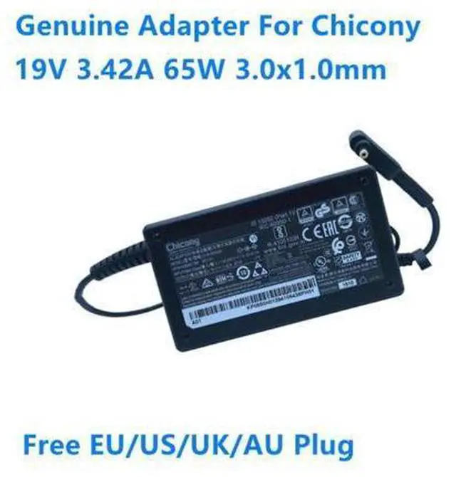 Main image of 19V 3.42A 65W 3.0x1.0mm Chicony A18-065N3A A065R178P Power Supply AC Adapter For Laptop Power Charger