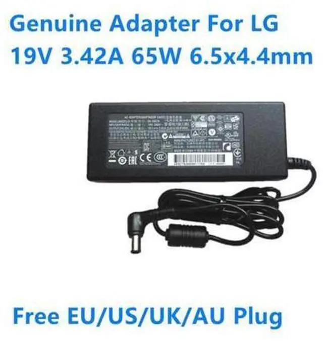 Main image of 19V 3.42A 65W 6.5x4.4mm DA-65G19 PA-1650-68 AC Adapter For LG R400 R410 S530 M2380 M2780DF LCD Monitor Power Charger