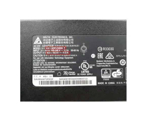 Alt view image 2 of 2 - DELTA ADP-230EB T 19.5V 11.8A 230W AC Adapter For MSI GT62VR 7RE-417CN CLEVO NP9752 P750ZM Laptop Power Supply Charger