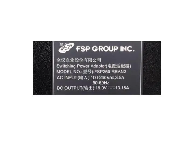 Alt view image 2 of 2 - 19V 13.15A 250W 5.5x2.5mm FSP FSP250-RBAN2 Switching Power Adapter For Laptop Power Supply Charger