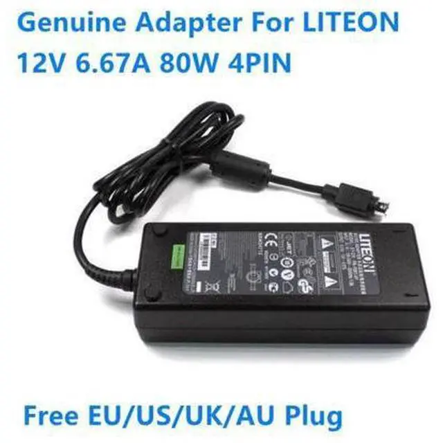 Main image of 12V 6.67A 80W 4pin LITEON PA-1081-01 AC Adapter For Laptop Power Supply Charger