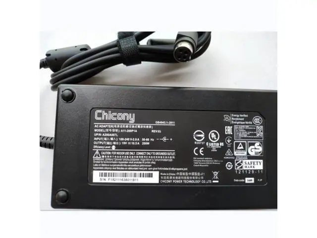 Alt view image 2 of 2 - 19V 10.5A 200W 4Holes A11-200P1A AD-20019 AC Adapter For SAMSUNG NP700G7A NP700G7C 7 GAMER SERIES Laptop Power Charger