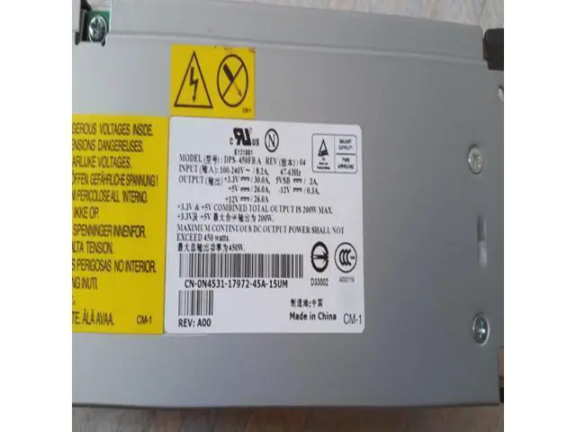 Alt view image 2 of 4 - PC PSU For DELL PE 1600SC 450W Power Supply DPS-450FB A 02P669 0N4531 2P669