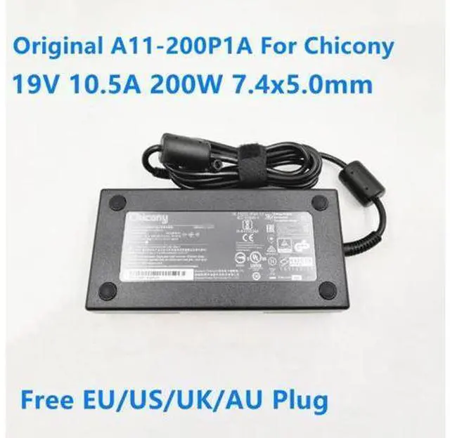 Main image of Chicony 200W 19V 10.5A 7.4x5.0mm A11-200P1A A200A009L A200A013L AC Adapter For MSI GL73 8RD-421US 8RD 282 Laptop Charger