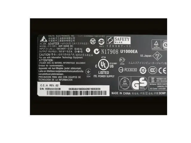 Alt view image 2 of 2 - 19.5V 9.2A 180W 5.5x2.5mm DELTA ADP-180NB BC AC Power Adapter For MSI GT60 2PE-1055CN GT70 2OC-059US GX70 Laptop Charger