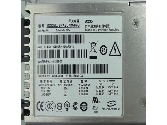 Alt view image 3 of 6 - Almost PSU For SUN SPARC T5220 T5240 Power Supply SPASUNM-07G 300-2138-03