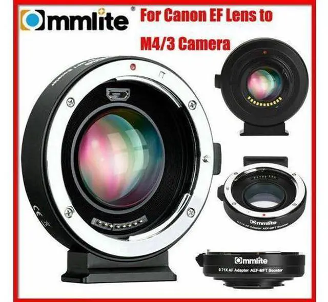 Main image of Commlite Auto Focus Lens Adapter 0.71X Canon EF To Micro Four Thids M4/3 Olympus