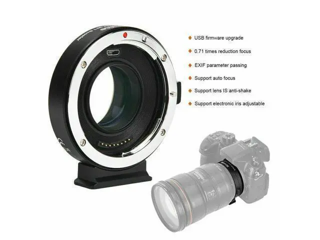 Alt view image 3 of 4 - Commlite Auto Focus Lens Adapter 0.71X Canon EF To Micro Four Thids M4/3 Olympus