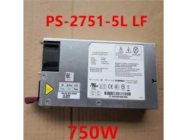 Alt view image 4 of 6 - PSU For Dell C2100 C6100 C5100 750W Power Supply PS-2751-5L LF N8X3K