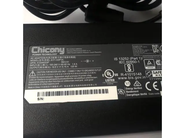 Alt view image 2 of 2 - Thin Chicony A17-120P1A 120W 19.5V 6.15A A120A033P AC Adapter For MSI GE72 GP62 GE60 GE70 Laptop Power Supply Charger
