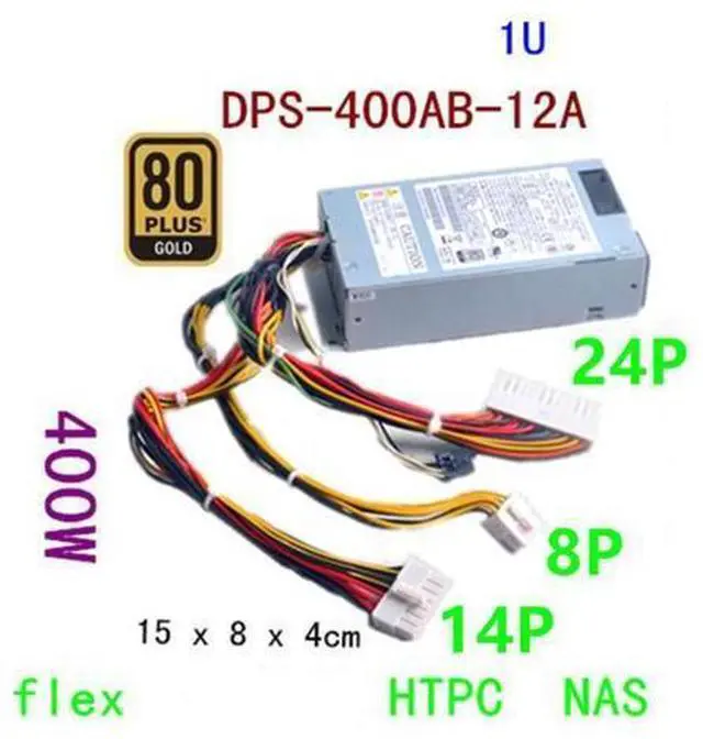Main image of Almost PSU For Delta 80plus Gold Flex Small 1U 24Pin+14Pin+8Pin 400W Switching Power Supply DPS-400AB-12A