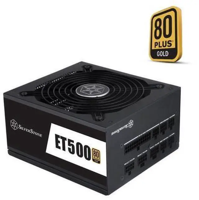 Main image of PSU For SILVERSTONE ET500 Full Modular 80plus Gold Silent Fan 500W Power Supply ET500-MG