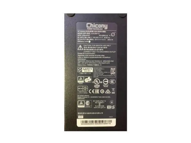 Alt view image 2 of 2 - 20V 14A 280W 7.4x5.0mm Chicony A18-280P1A A280A003P AC Adapter For MSI GE75-9SF GE75-10SFS Laptop Power Supply Charger