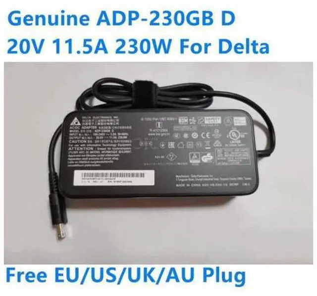 Main image of DELTA 20V 11.5A 230W ADP-230GB D Gaming Laptop Charger AC Adapter For MSI GP76 GE66 GE76 A17-230P1B Power Supply