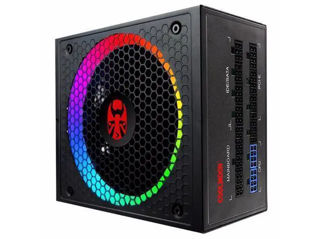 Alt view image 6 of 6 - PSU For COOLMOON Full Modular 80plus Gold PC Game Mute Power Supply RGB 750W