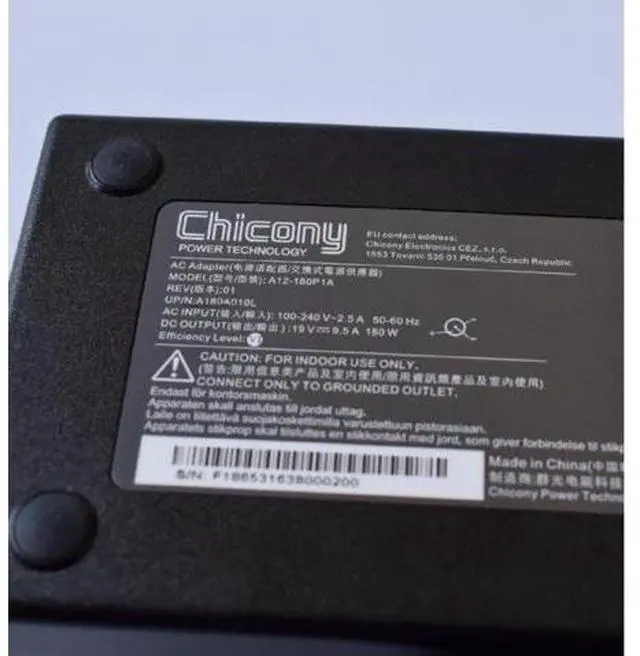 Alt view image 2 of 2 - Chicony 180W 19V 9.5A AC Adapetr A12-180P1A For MSI GP73 8RE-674AU GL73 8RD-282 Gaming Notebook Power Supply Charger